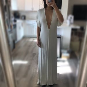 Reformation Dress // light grey feather blue